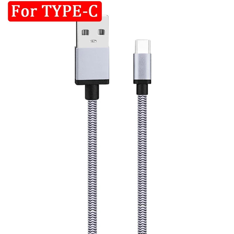 1 м 2 м Micro USB кабель type C короткий Быстрый зарядный нейлоновый USB шнур для мобильного телефона Android зарядный кабель для samsung Microusb Кабели - Цвет: For Type C White