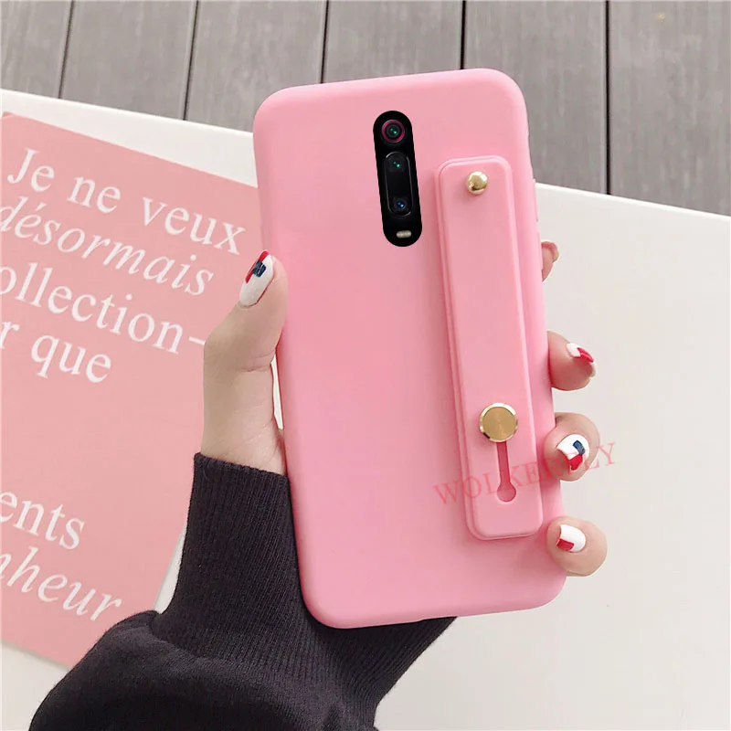 5 Чехол с ремешком на запястье для Xiaomi mi 8 9 Lite SE 9T Pro CC9 A3 Red mi Note 7 6 5 K20 Pro 7A 6A Pocophone F1 силиконовый чехол-подставка - Цвет: 5