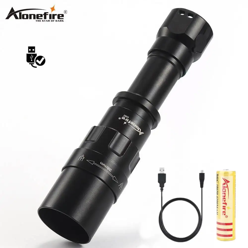 AloneFire X490 светодиодный фонарик CREE XM L2 18650 linterna фонарь наружное освещение для