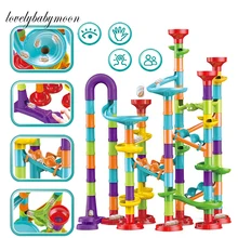 45/50/93/113 pçs diy montagem de mármore construção competição pista bloco de construção crianças pop-up slide labirinto rolando bola brinquedo presente