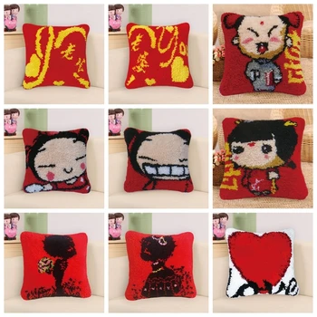 

Cross Stitch Pillows Latch Hook Pillow Kit Foamiran For Flowers Smyrna Knooppakket Latch Hook Diy Kit Do It Yourself Embroidery