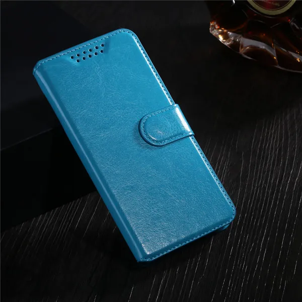 Кожаный чехол для телефона Для Doogee x70 X6 X5 X10 X20 X30 X50 X55 X53 X60L X70 Pro Y7 Y8 BL5000 BL7000 BL12000 флип чехол-книжка - Цвет: Blue