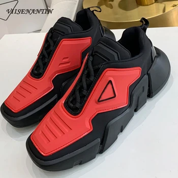 

Autumn Winter New Fashion Color Matching Men and Women's Vulcanized Shoes Lace-up Brand Casual Couple Sneakers Tenis Feminino