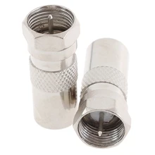 Комплект из 2 предметов, высокое качество F Тип мужской разъем к RF коаксиальный TV антенна Мужской адаптер