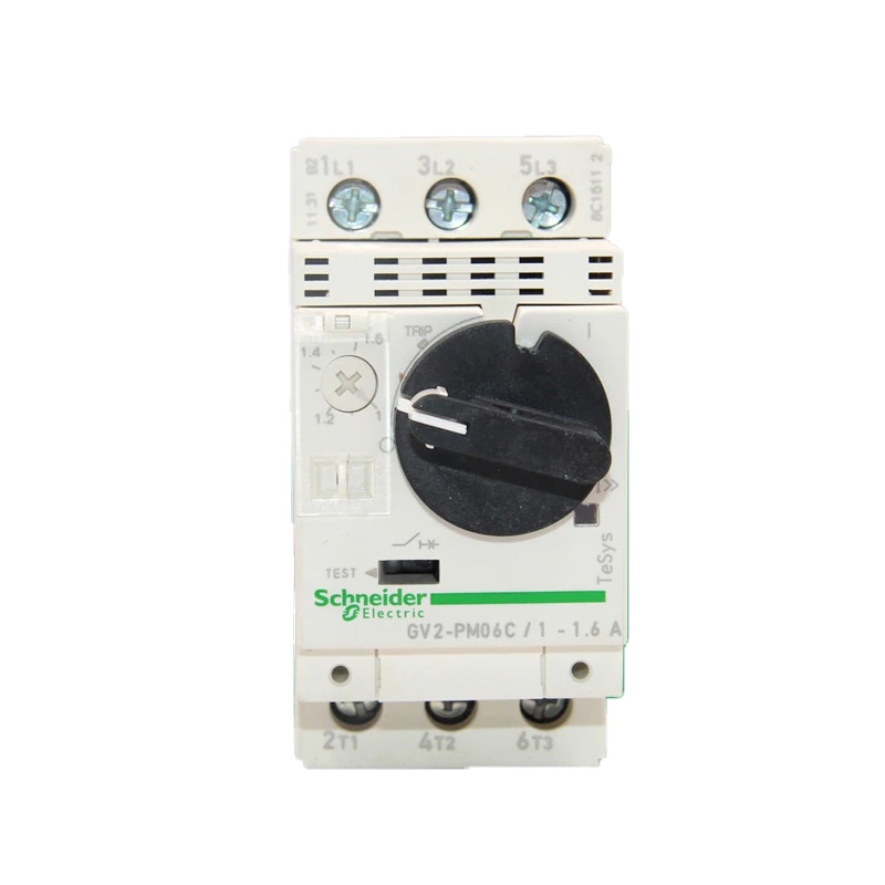 

Genuine 3P Thermal Magnetic Circuit Breaker GV2PM06C Motor Protection Switch Knob Control Setting Current Range 1-1.6A 100KA