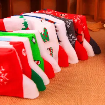 

15 pair Warm Sweat and Deodorant Old Man Elk Snowman Cotton Women's Socks In The Tube New Year Christmas Festive Red Sock 67JB