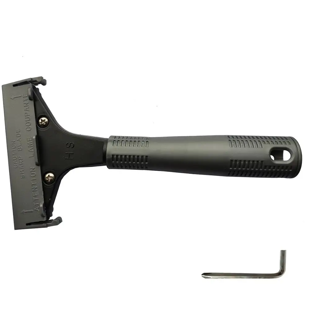 

New Heavy Duty Anti-slip Handle Glass Scraper Paint Tiles Flooring Remover with Screwdriver Razor Squeegee Cleaning Tools E29