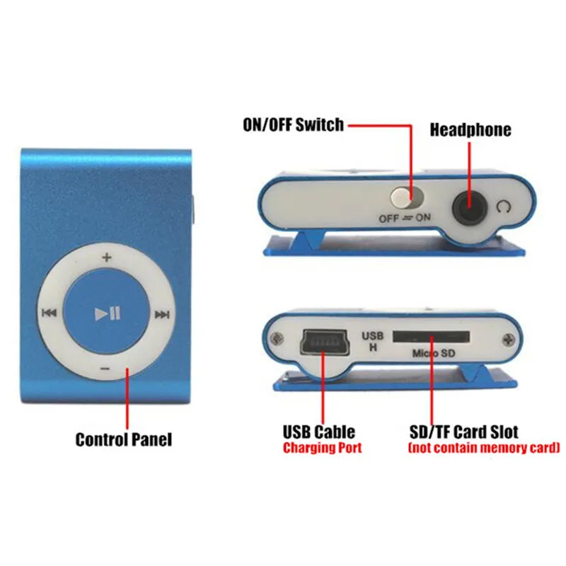 20p! Мини MP3 плеер с металлическим корпусом внешний вставленный SD/TF поддержка 1 8 ГБ