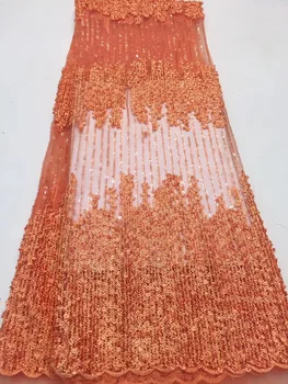 

2019 New Arrival African Lace Fabric High Quality 3D Applique French Mesh Material Fashion Lace For Wedding Dress