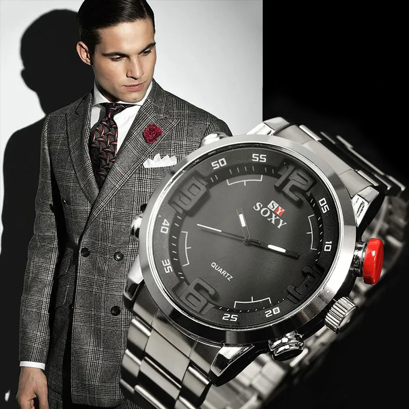 

Brand Quartz Watch Men Dual Display Sport Watches LED Digital Electronic Wrist Watches New Military Clock Men montre homme