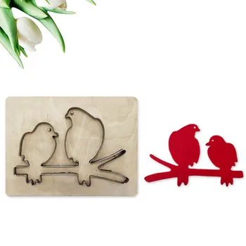 

Customized leather cutting die Leather Craft DIY Birds on Branch Wooden Template Knife Punching Laser Cutter Die Mould Cutter