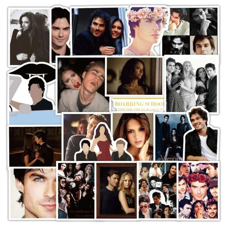 

10/30/50 PCS The Vampire Diaries American Drama Graffiti Suitcase Skateboard Guitar Waterproof Sticker Decorative Toy Wholesale