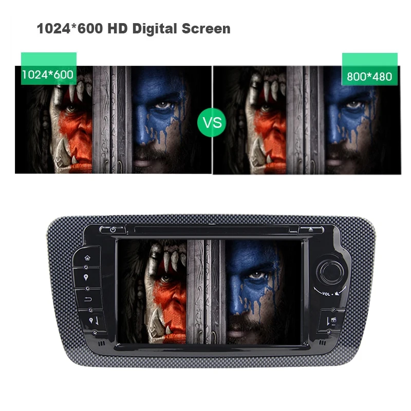 Cheap Android 9.0 2 Din Car DVD Radio GPS Navigation Multimedia Player for SEAT IBIZA 6J 2009 - 2013 5