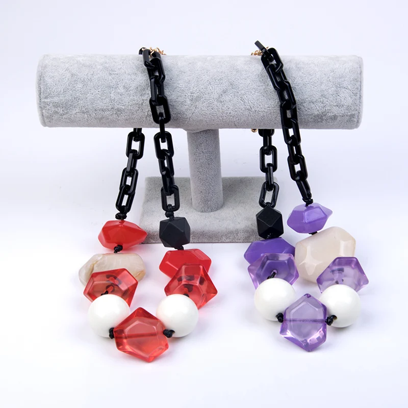 GuanLong винтажный кулон/цепочка ожерелье s подвески из натурального камня/заказное ожерелье женские дизайнерские красные ювелирные изделия ожерелья из акрила женские