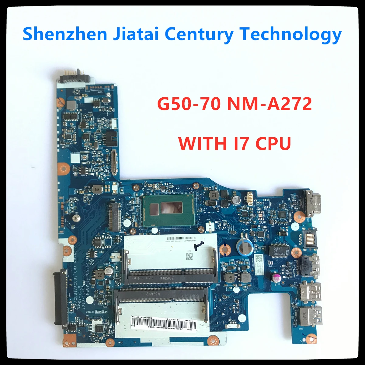 

Free Shipping ACLU1/ACLU2 NM-A272 motherboard For Lenovo G50-70 G50-70M Z50-70 NM-A272 notebook motherboard I7 CPU 5B20G36670