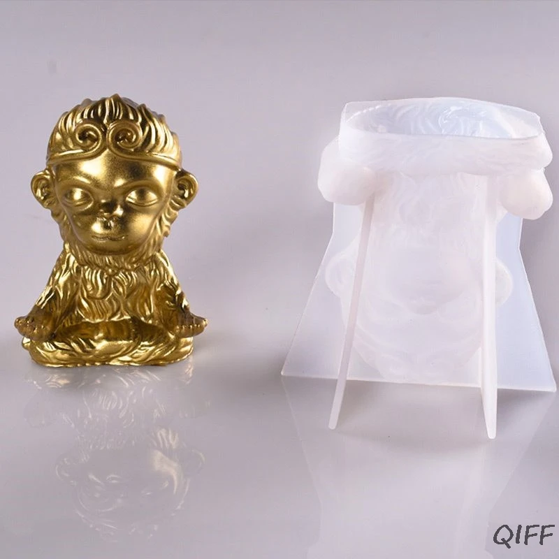 Ручной работы 3D Обезьяна Король Статуэтка солнце Wukong статуя силиконовые смолы формы для искусства ремесло