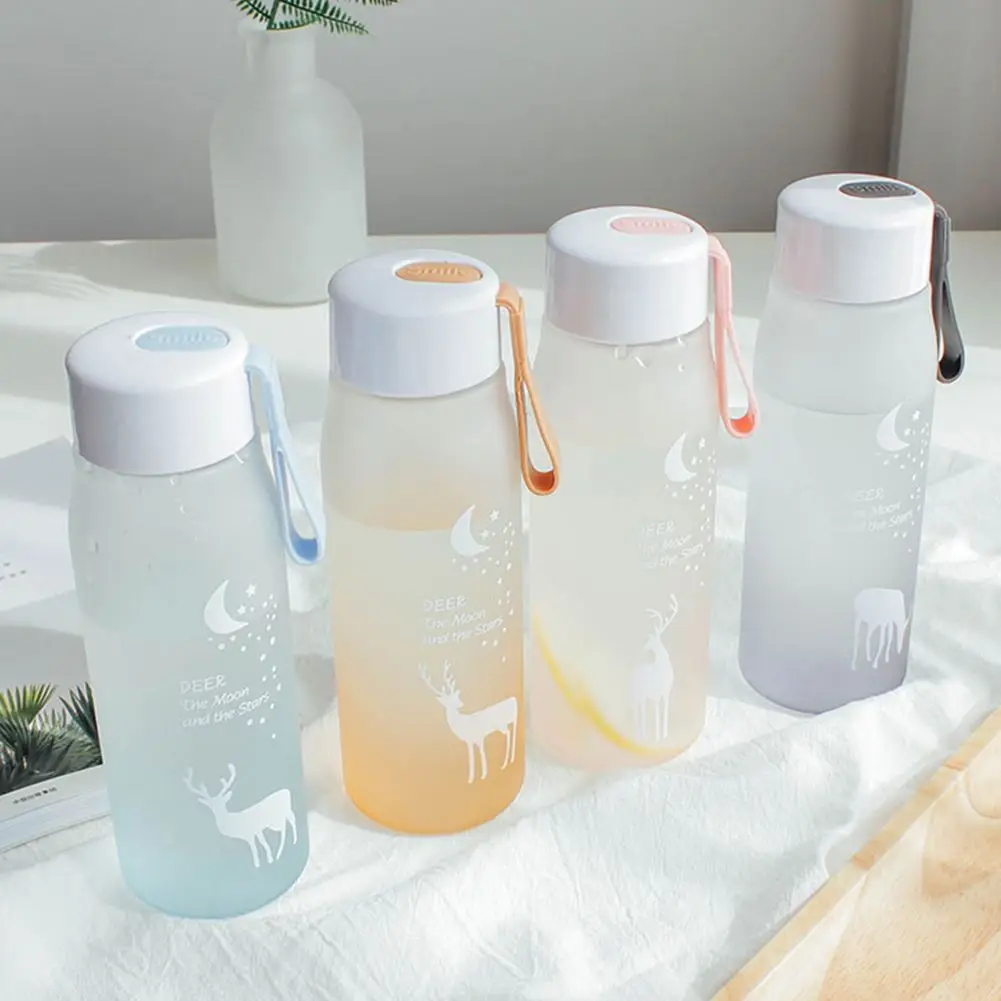 Portable Frosted Water Cup Transparent Space Cup Outdoor Travel drink bottle Camping Sports Water Bottle Leakproof 1 Portable Frosted Water Cup Transparent Space Cup Outdoor Travel drink bottle Camping Sports Water Bottle Leakproof 2