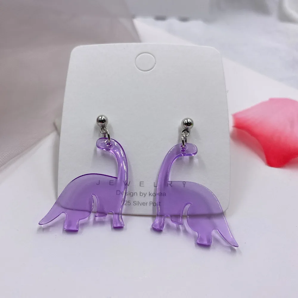 Cute Colorful Animal Acrylic Little Dinosaur Earrings for Girls Women Children Birthday Gift Lovely Jewelry animal earrings,acrylic earrings