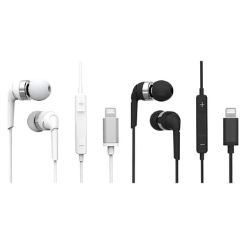 

NITIKA Headphones with Connector Microphone for Apple MFi Headset Wired Noise Earphones for iPhone 120CM