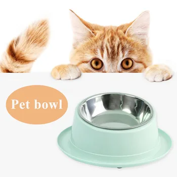 

Feeding Dish Fit All Pet Puppy Cat Bowl Stainless Steel Feeding Bowl for Pet Dog Puppy Drinking Eating Food Dish Feeder