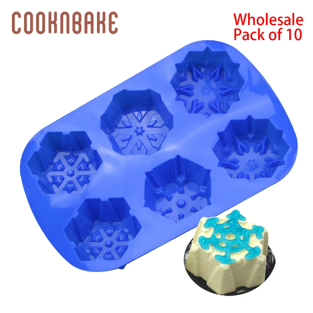 CDSM-674 COOKNBAKE Рождественская форма для торта силиконовая форма для мыла Смола гипсовая свеча 6 полости шоколадный хлеб Торт Украшение Инструмент - Цвет: CDSM-674