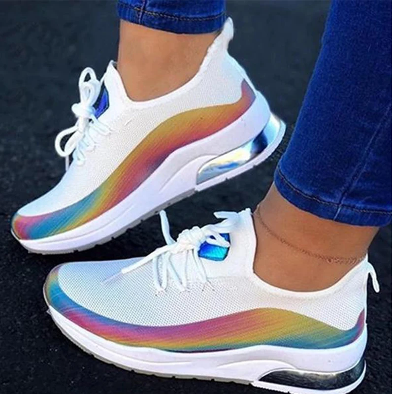 Comfortable Sneakers Vulcanized-Shoes Womens Spring Lace-Up Casual New-Fashion And Autumn