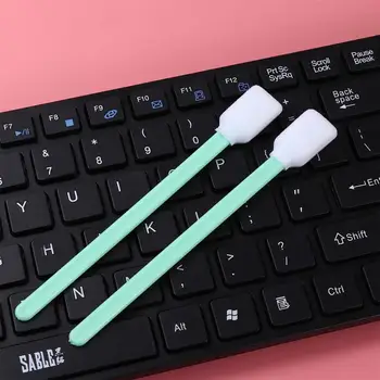 

50pcs Spiral and Square Tip Cleaning Swabs Multipurpose Cleaning Swabs Industrial Sponge Applicator Stick for Keyboard Printer