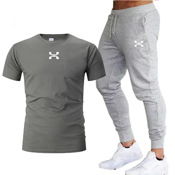 

2020 new men's sportswear men's running fitness sportswear men's fashion sportswear suit + sports pants two-piece suit