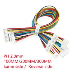Cable electrónico PH2.0 de 10 piezas, Cable de Terminal de doble cabeza, PH 2,0mm, 10cm/20cm/30cm, 26AWG, conector lateral inverso
