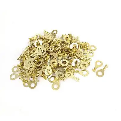 

200pcs 19Amp AWG9-3 Wire Cable Copper Tongue Non-insulated Ring Terminals