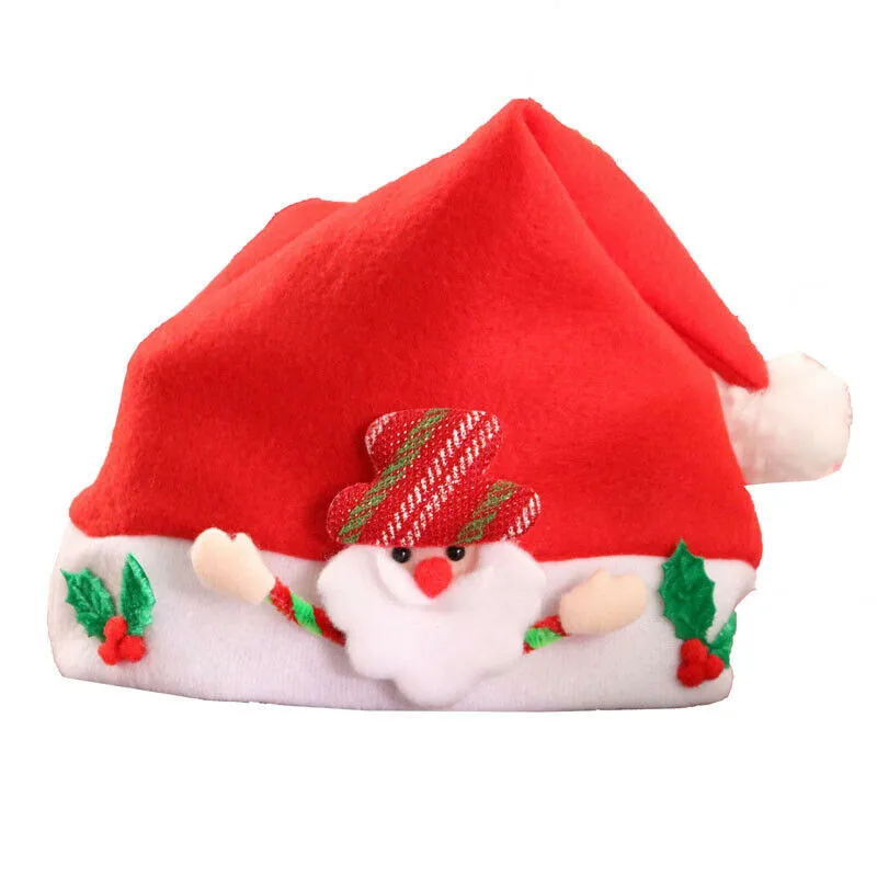 Рождественская шапка, семейные шапки для детей и взрослых и светодиодный Санта-Клаус, Шапка-бини, вечерние шапки, олень снеговик, подарки на Рождество, мягкая плюшевая шапка