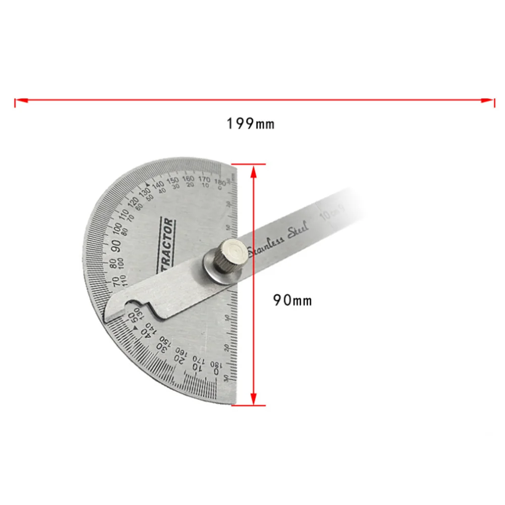 0-180 градусов угловая линейка круглая головка роторный транспортир 100-150 мм Регулируемый универсальный измерительный инструмент из нержавеющей стали