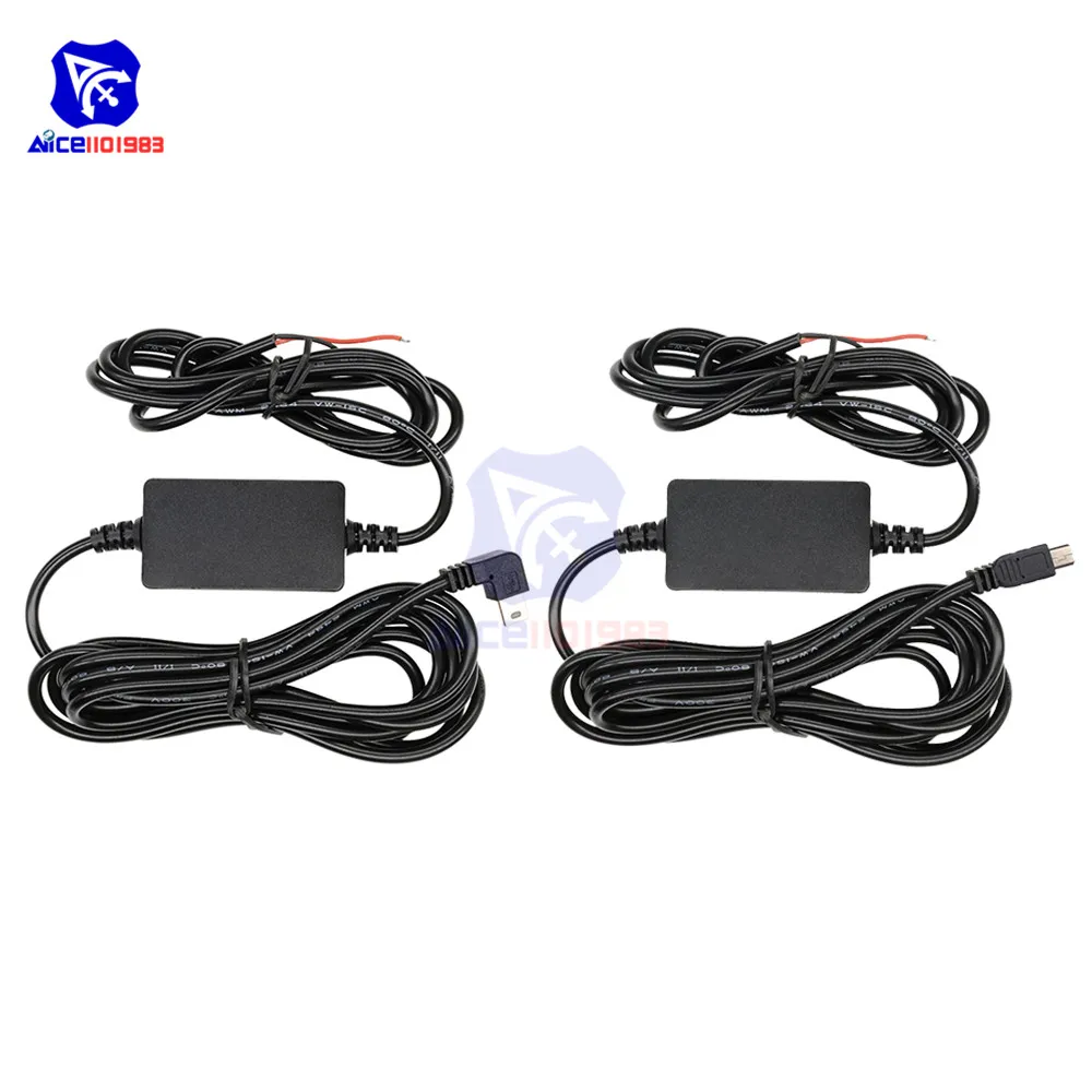 Diymore 5V Mini USB прямое автомобильное зарядное устройство с жестким проводом, кабель питания, комплект, автомобильный видеорегистратор, камера, рекордер, эксклюзивный блок питания