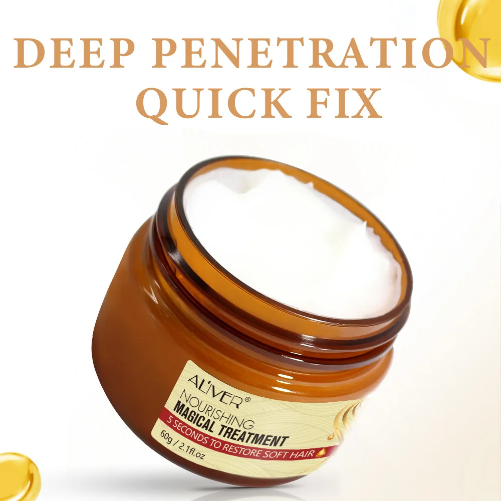 

New 1PC 60ML Hair Detoxifying Hair Care Repairs damage Mask Hair Detoxifying Hair Mask Advanced Molecular Hair Treatmen Recover