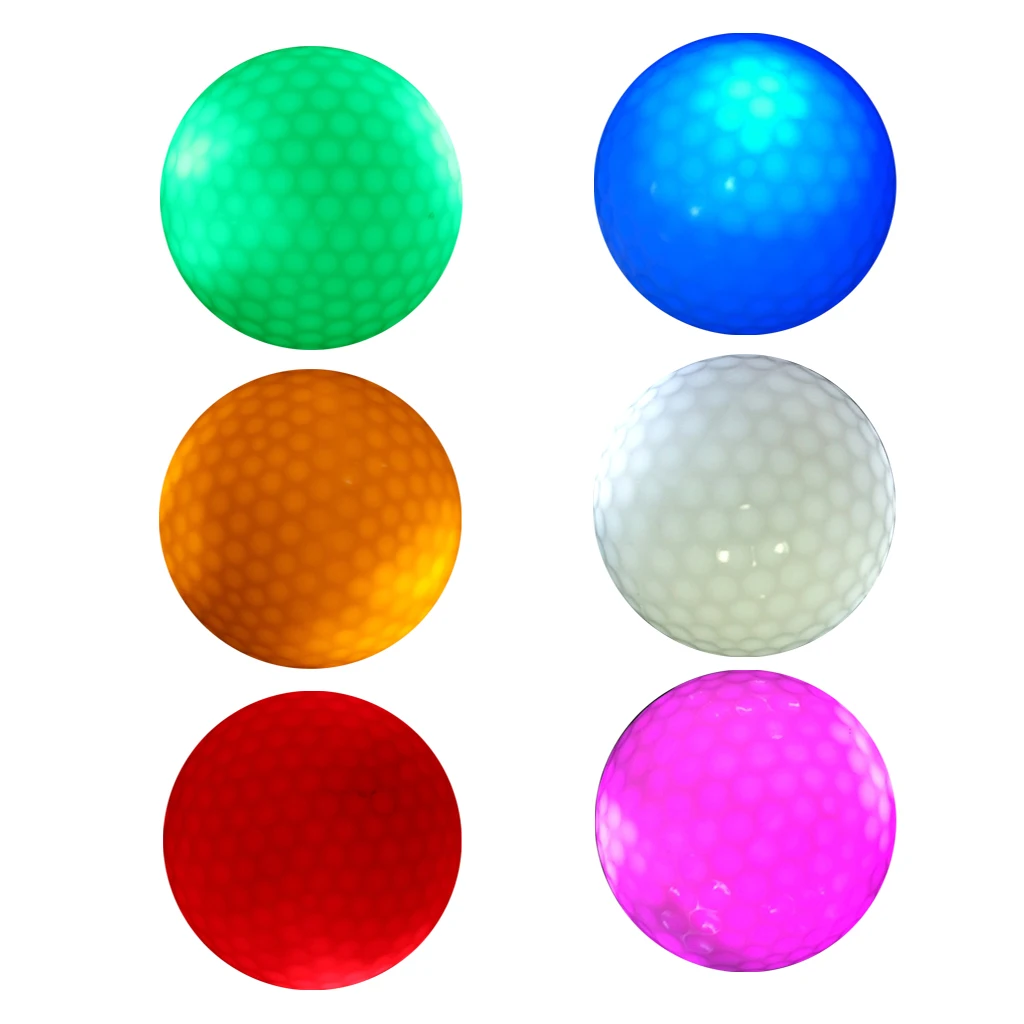 6 шт. Гольф мигающий шар светодиодный светящийся мяч для гольфа для соревнований или игр
