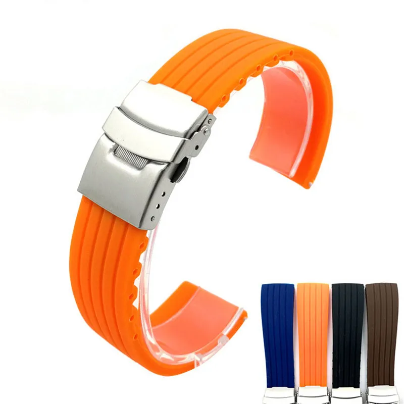 

Silicone Watchband Waterproof Sports Tire Pattern Watch Band 18mm 20mm 22mm 24mm Replacment Strap for Casio Watch Accessories