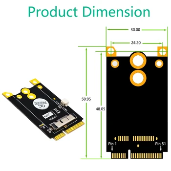 

Upgrade Version Mini PCIe (mPCIe) Converter Adapter Board for Broadcom BCM943602CS BCM94360CD BCM94331 BCM94331CD BCM943224P
