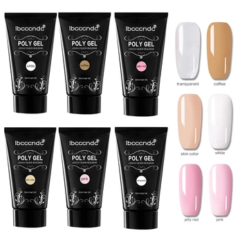 

Poly Gel Set Pink Clear Quick Extension Gel UV LED Acrylic Builder Gel Tips Polygel Kit Gel Nail Polish Nail Art Set