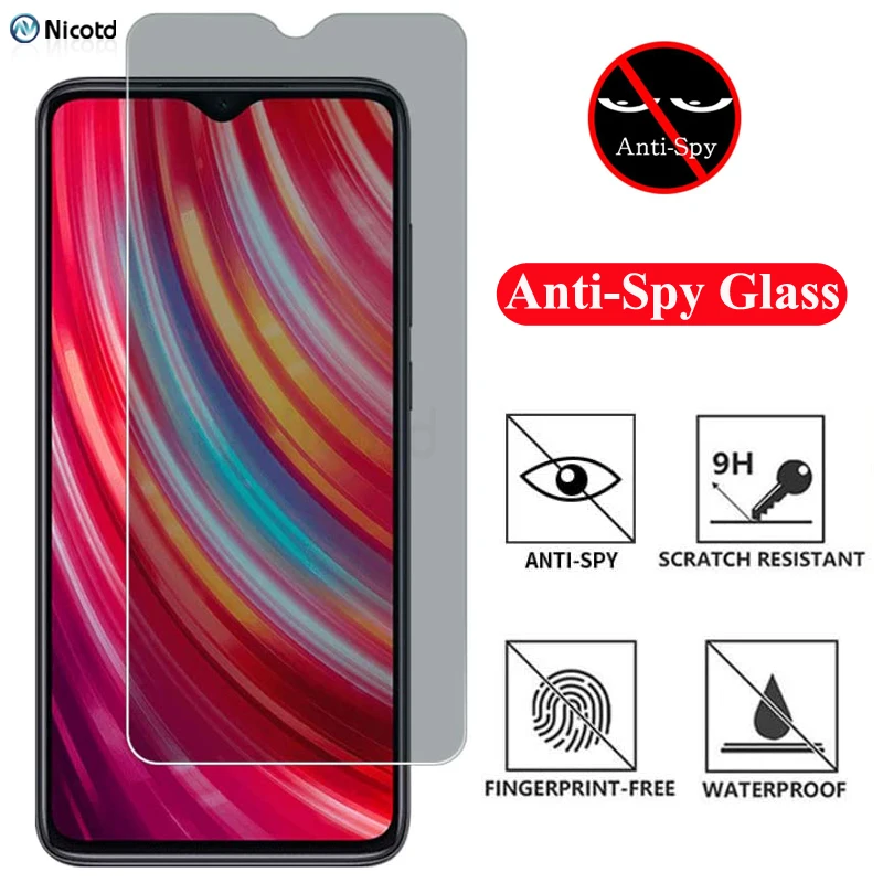 

Скрытая защитная пленка на экран для Xiaomi Redmi Note 9 8 10X Pro 9S 8T 8A 7A 9A Анти-шпион закаленное стекло для Mi 9T 9 Lite Примечание 9Pro Max