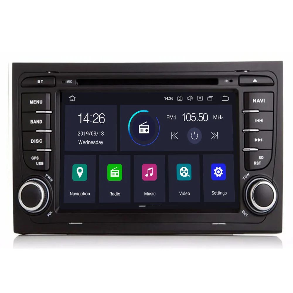 Best Offers 2020 Nieuwste 2Din Android 10 Auto Dvd-speler Voor Audi A4 B8 B6 B7 S4 8E 8H 8F B9 seat Exeo 2002-2008 Gps Radio Navigatie 4 + 64 Gb