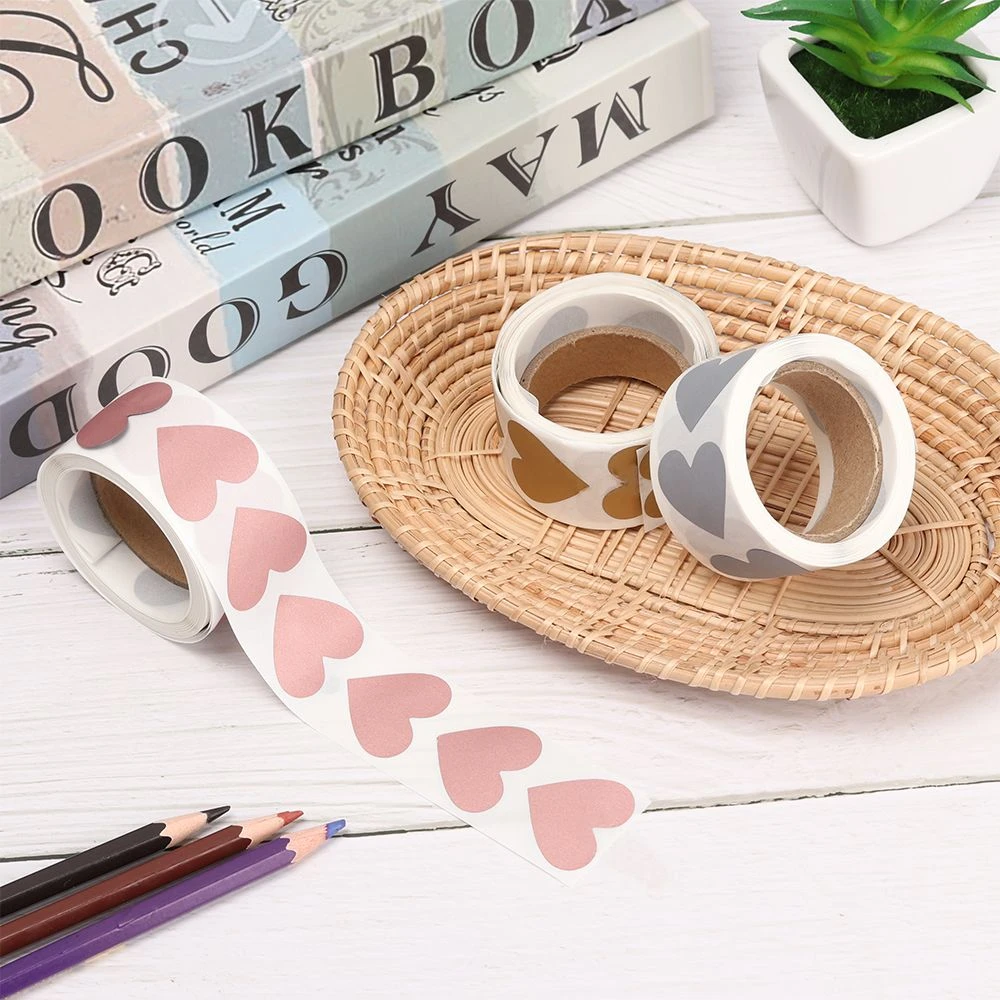 Wedding Message Card Labels Round Shape Adhesive Paper Scratch Off Sticker
