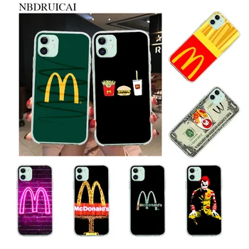 

NBDRUICAI mcdonalds Soft black Phone Case for iPhone 11 pro XS MAX 8 7 6 6S Plus X 5S SE XR cover