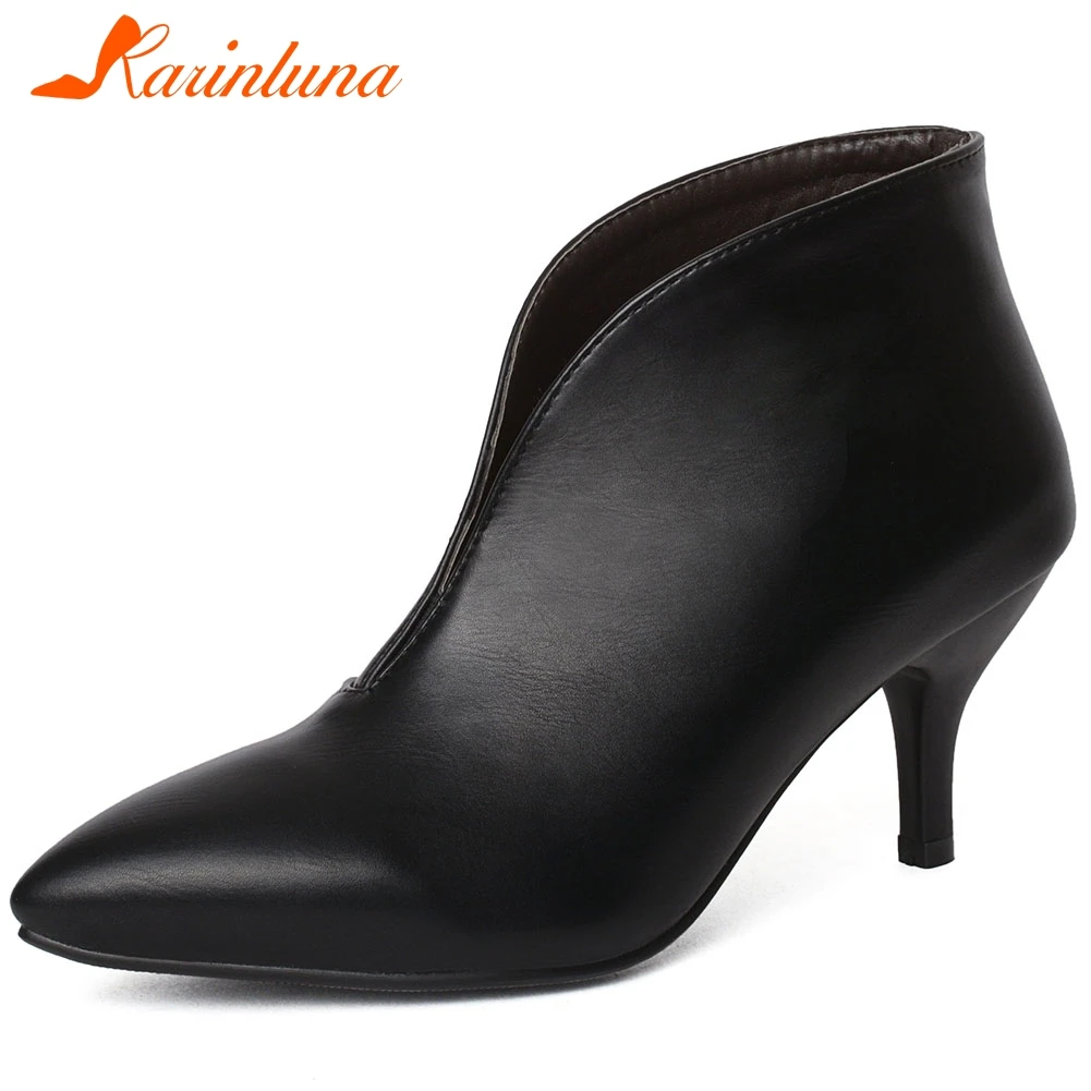 

Karinluna New Fashion 2020 Dropship Thin High Heels Shoes Woman Pumps Female Pointed Toe Slip-On Office Pumps Women Shoes