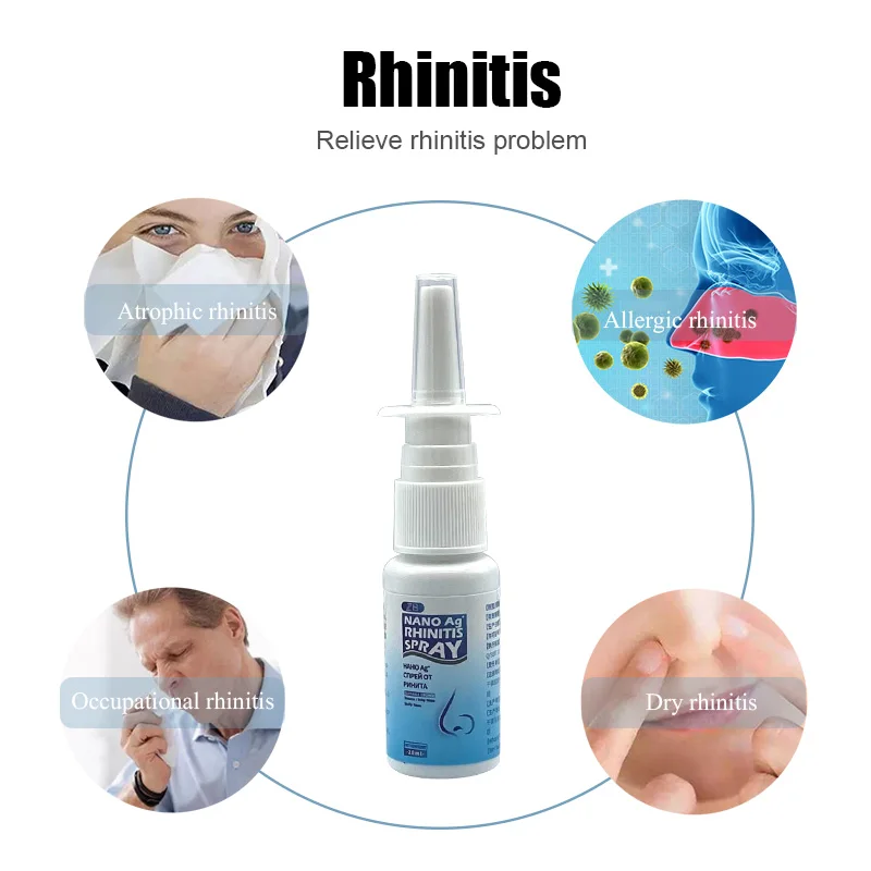 ZB NANO AG Rhinitis Nose Spray 20ml Chinese Medical Chronic Sinusitis Herb Nasal Spray Treatment Nose Health Care Products