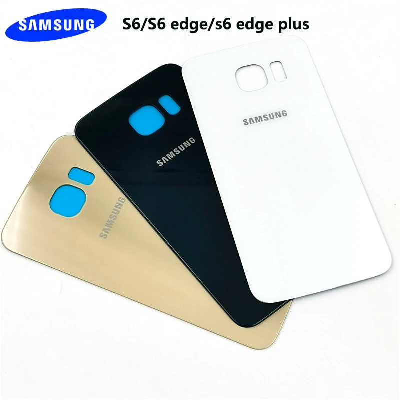 Оригинальный чехол для samsung galaxy s6 edge plus стеклянная задняя крышка батарейного