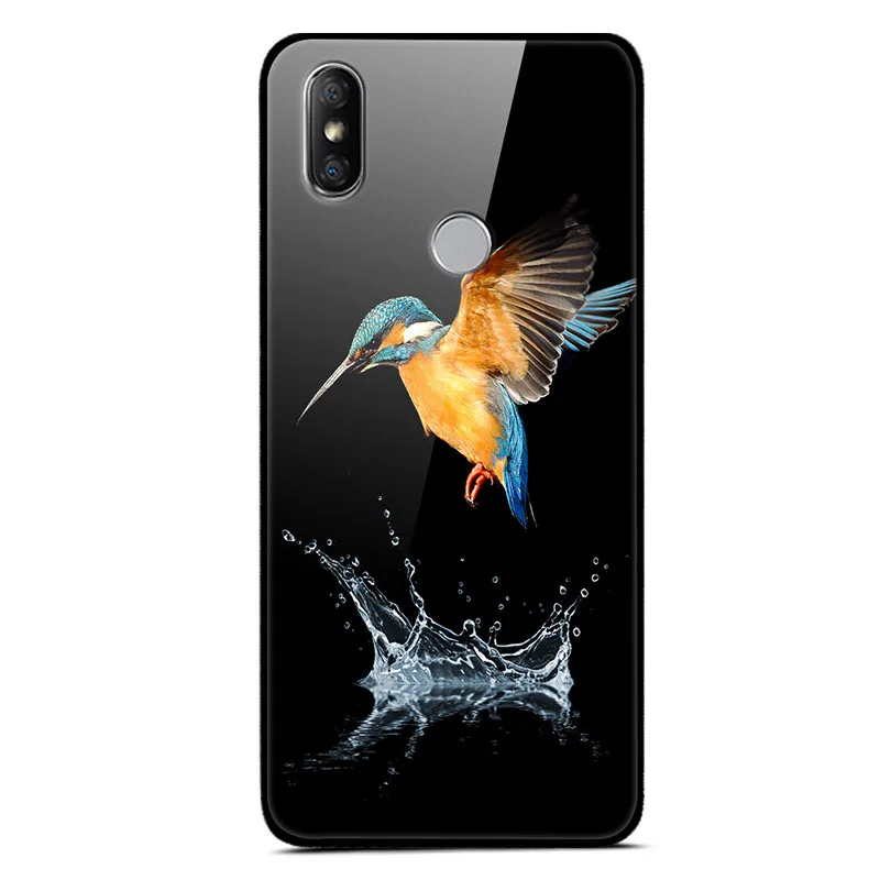 Для Xiao mi redmi S2 чехол из закаленного стекла твердая задняя крышка для Xiaomi mi CC9 Pro Чехол Мягкий Бампер redmi note 8 Pro - Цвет: 27