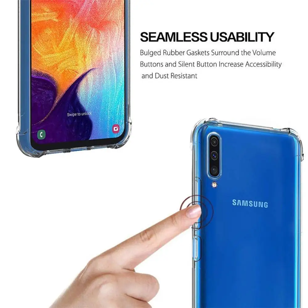 Прозрачный чехол для samsung a30s a50s чехол s для samsung galaxy a30 a40 a40s a50 a60 a70 силиконовый чехол coque 20 30 50 s Капа