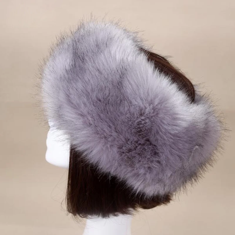 Winter Furry Hairband Faux Fur Women Girl Headband Hat Outdoor Earwarmer Ski winter hat fur hat