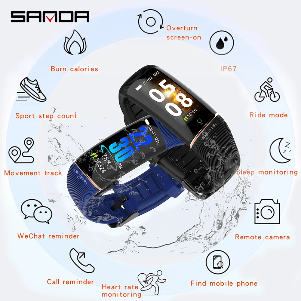 E98 Смарт часы Bluetooth 4,0 Сенсорный экран фитнес-браслет монитор сердечного ритма кровяное давление смарт-наручные часы для Android iOS