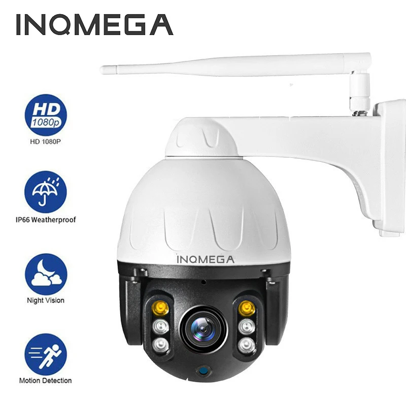 Наружная IP-камера INQMEGA PTZ 1080P HD с Wi-Fi и автоотслеживанием 4-кратный цифровой зум 2 МП